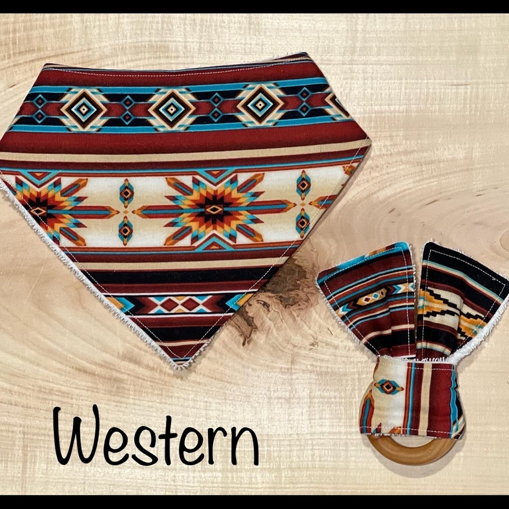 Western Bib and Teether